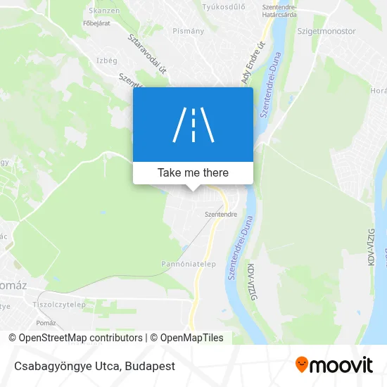 Csabagyöngye Utca map