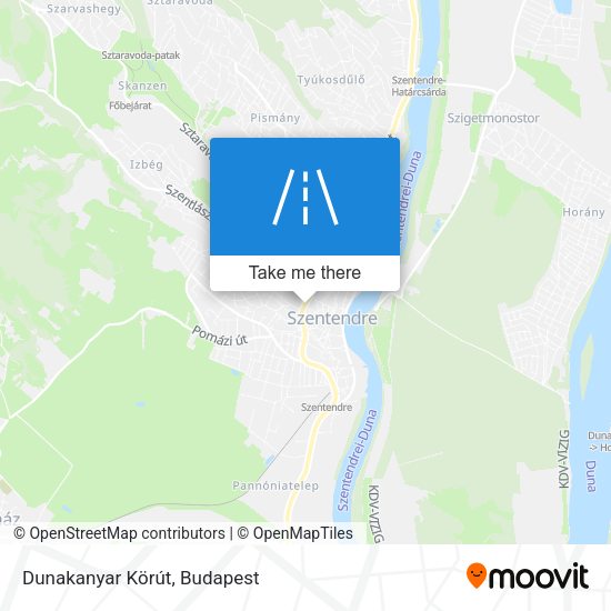 Dunakanyar Körút map