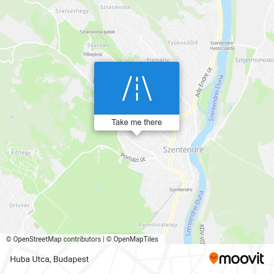 Huba Utca map