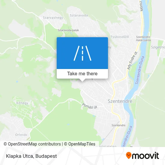 Klapka Utca map