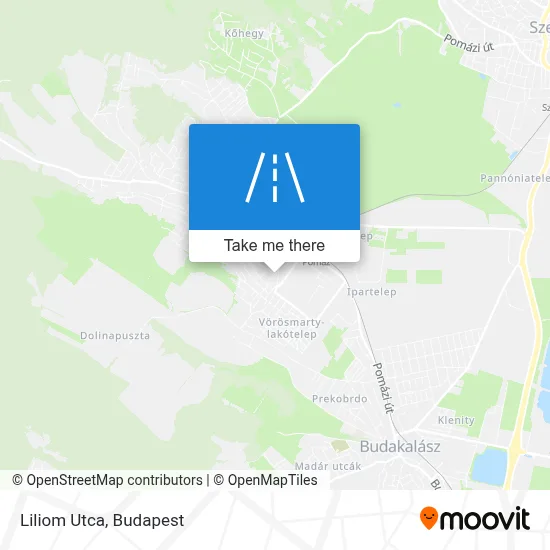 Liliom Utca map