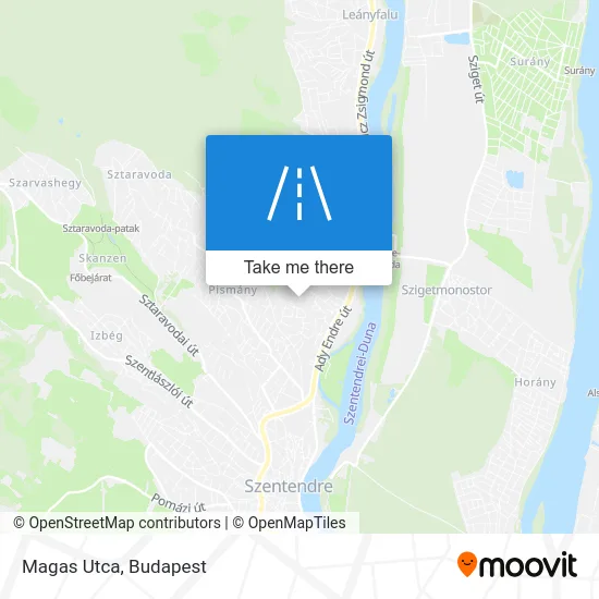 Magas Utca map