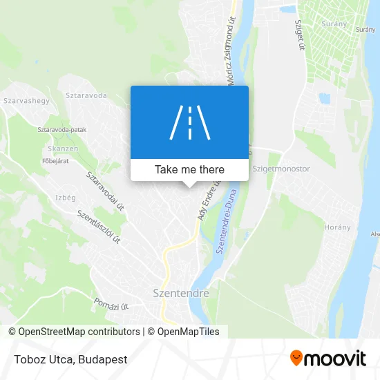 Toboz Utca map