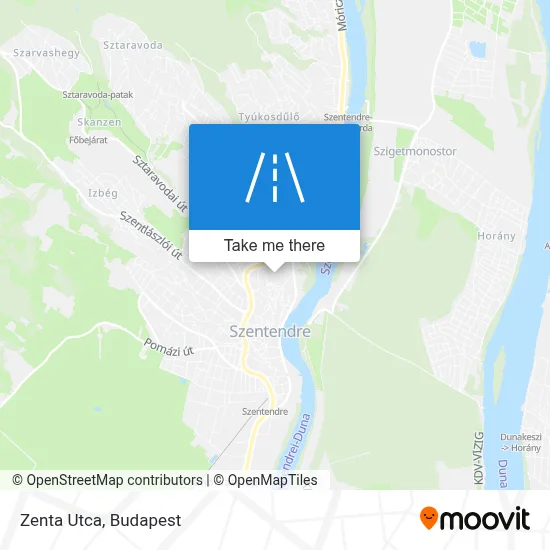 Zenta Utca map