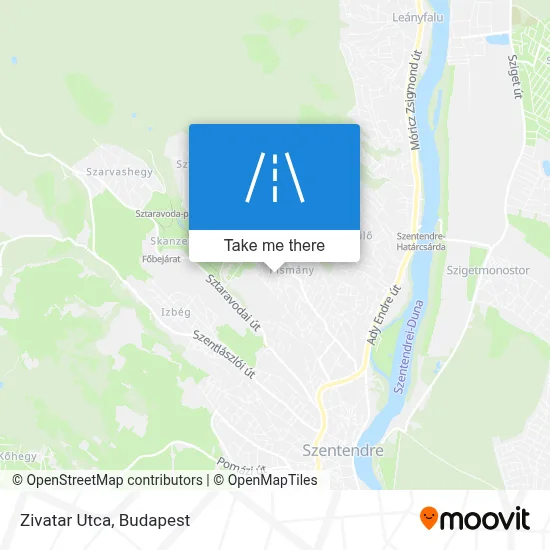 Zivatar Utca map