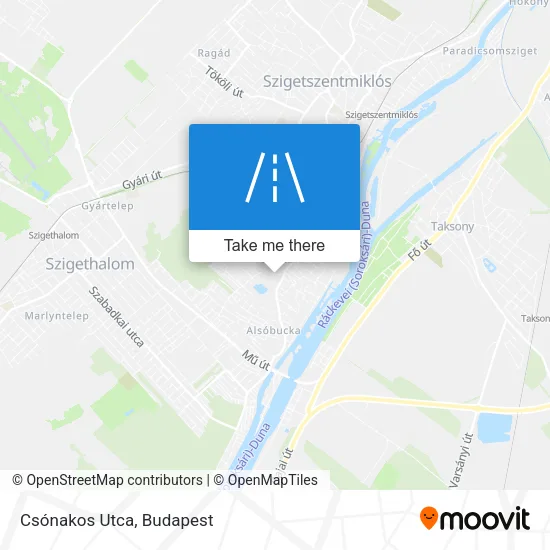 Csónakos Utca map