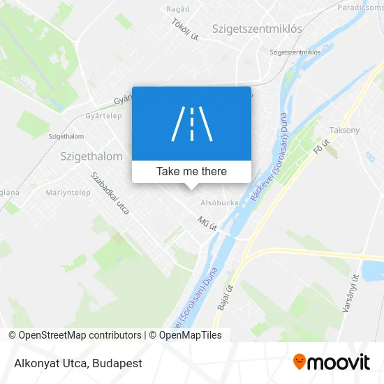 Alkonyat Utca map