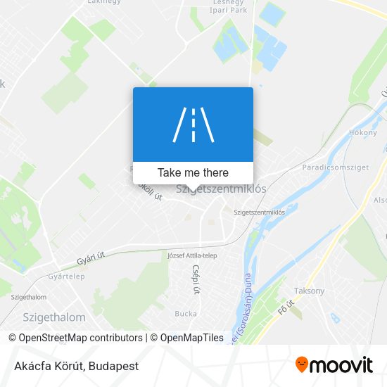 Akácfa Körút map