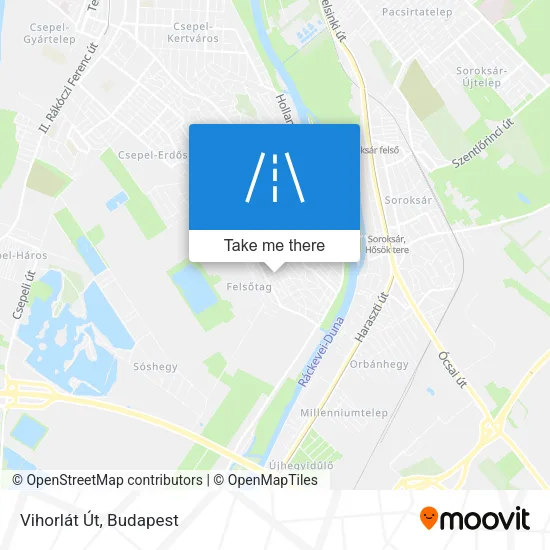 Vihorlát Út map