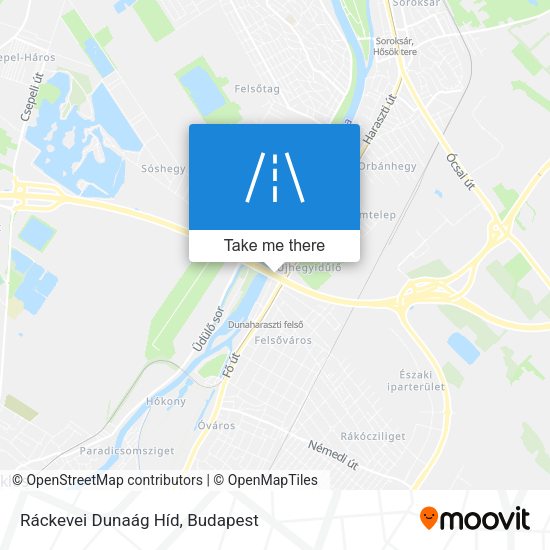 Ráckevei Dunaág Híd map