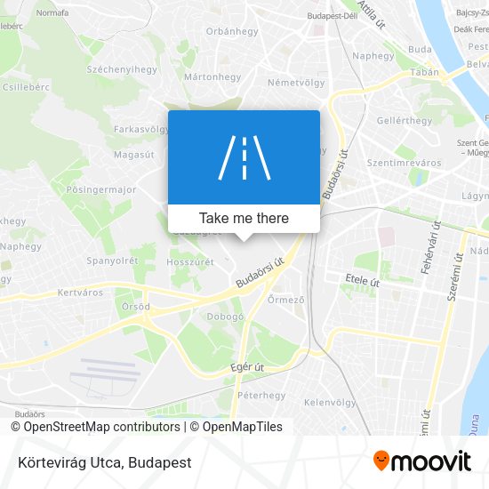 Körtevirág Utca map