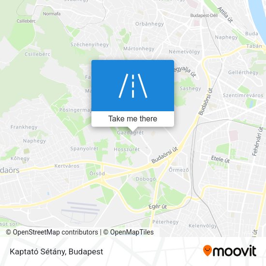 Kaptató Sétány map