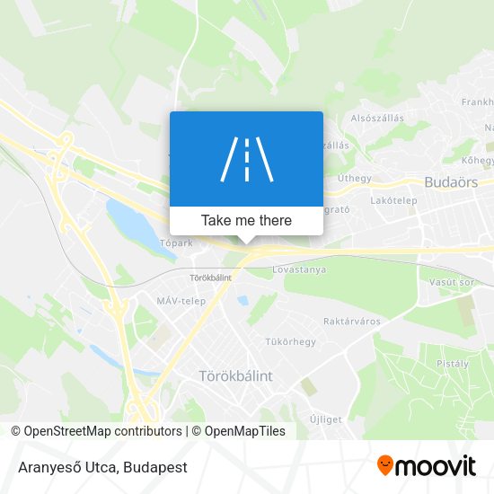 Aranyeső Utca map