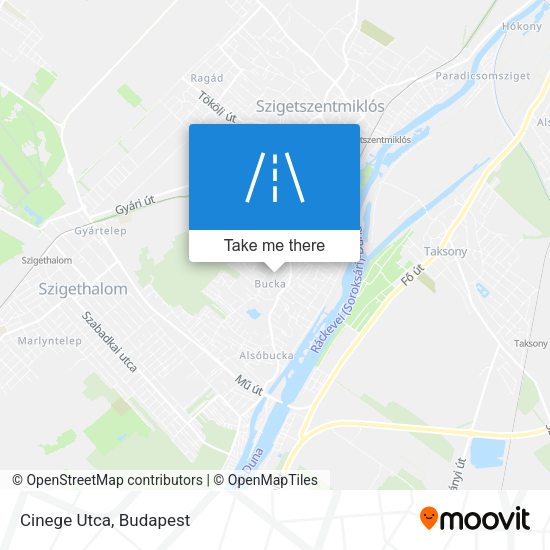 Cinege Utca map