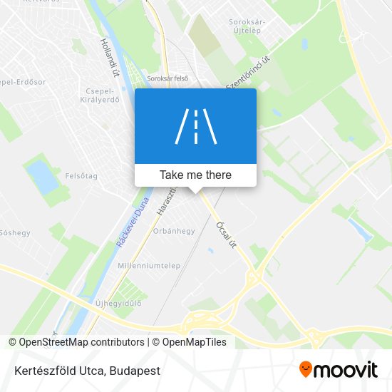 Kertészföld Utca map