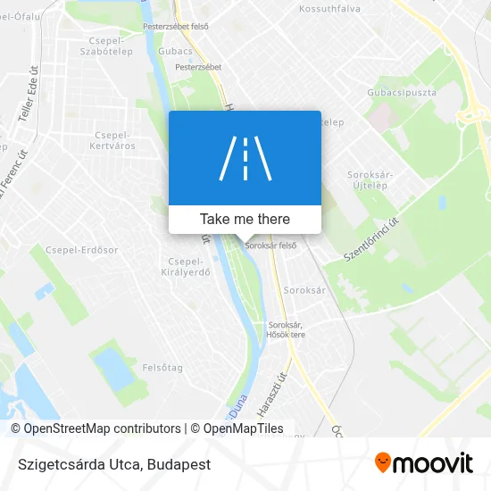 Szigetcsárda Utca map