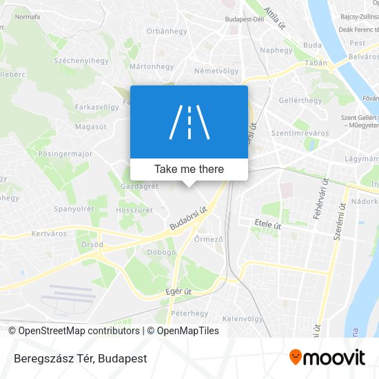 Beregszász Tér map