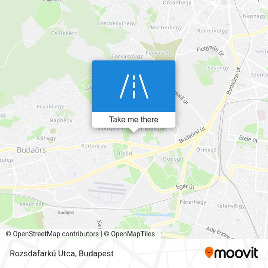 Rozsdafarkú Utca map