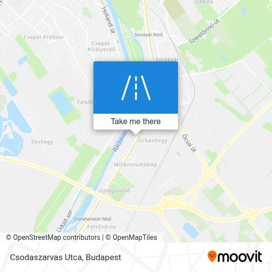 Csodaszarvas Utca map