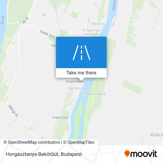 Horgásztanya Bekötőút map