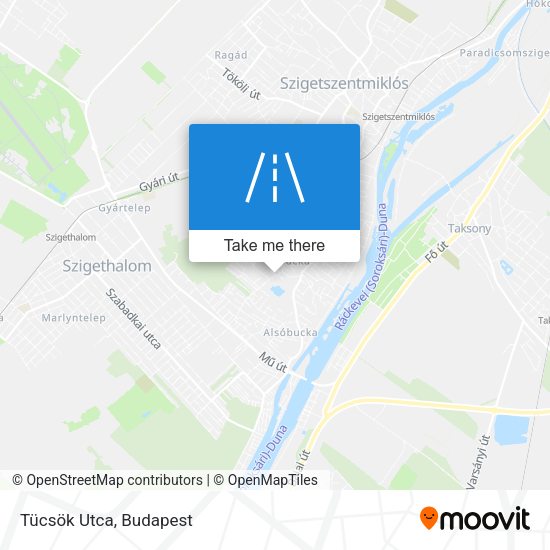 Tücsök Utca map
