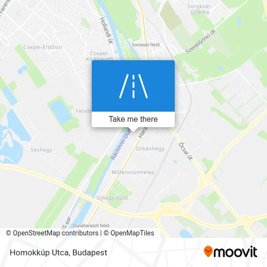 Homokkúp Utca map