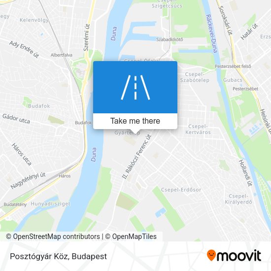 Posztógyár Köz map