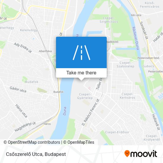 Csőszerelő Utca map