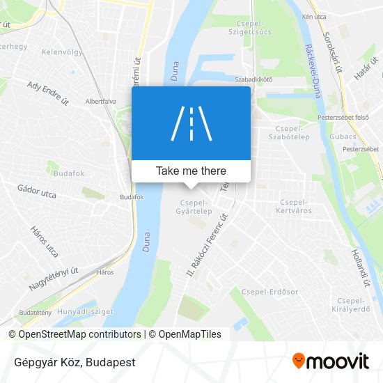 Gépgyár Köz map