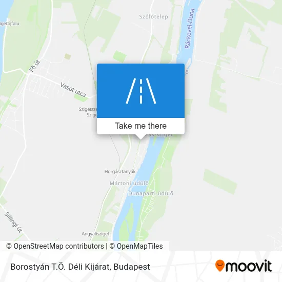 Borostyán T.Ö. Déli Kijárat map