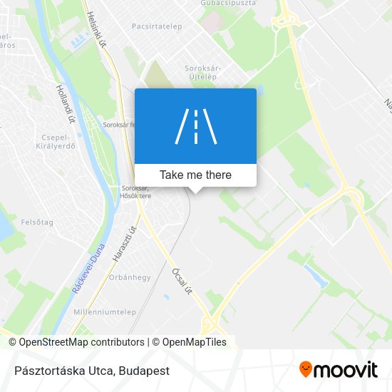 Pásztortáska Utca map