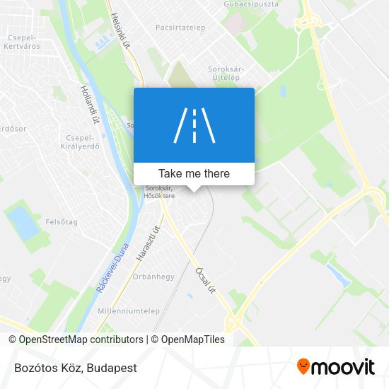Bozótos Köz map