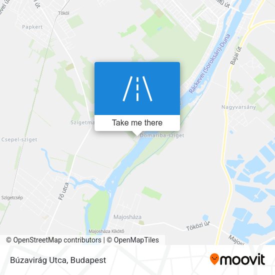Búzavirág Utca map