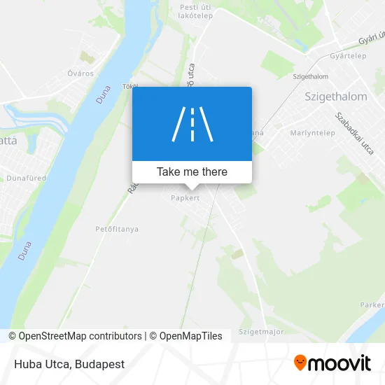 Huba Utca map
