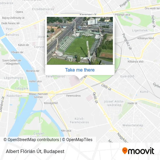Albert Flórián Út map