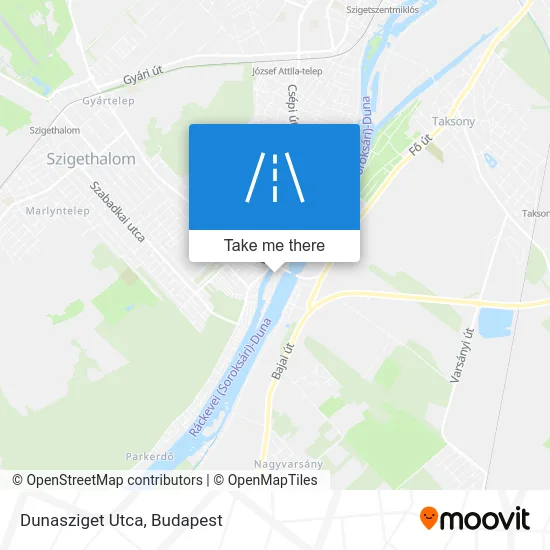 Dunasziget Utca map