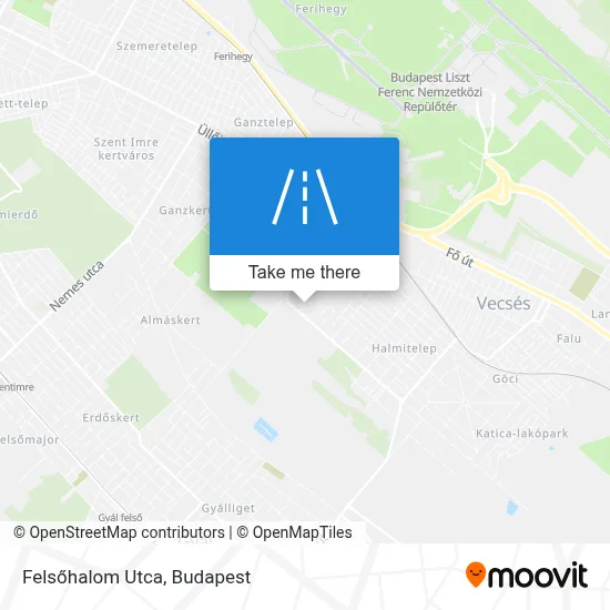 Felsőhalom Utca map
