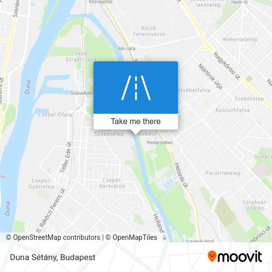 Duna Sétány map