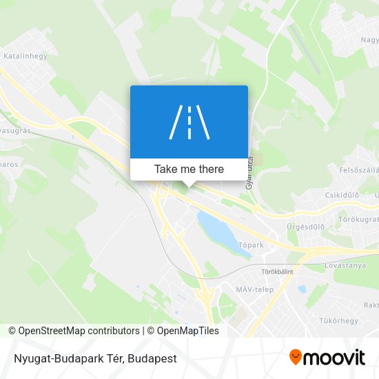 Nyugat-Budapark Tér map
