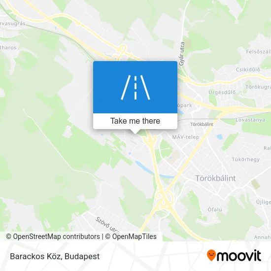 Barackos Köz map