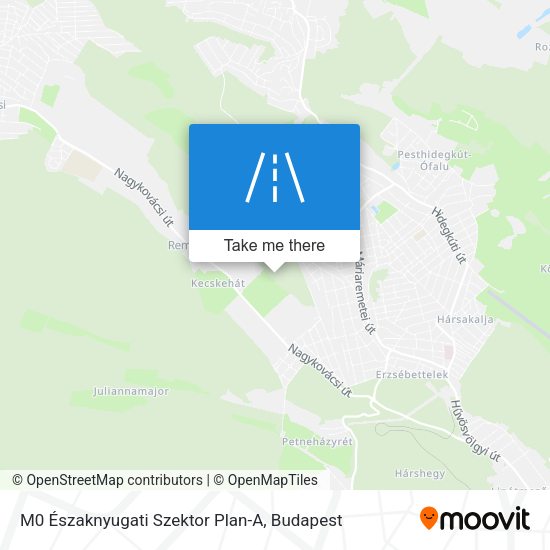 M0 Északnyugati Szektor Plan-A map