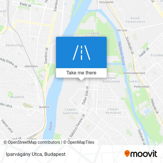 Iparvágány Utca map