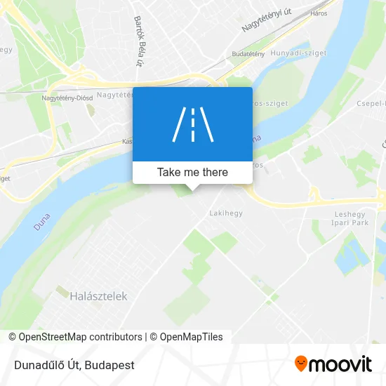 Dunadűlő Út map