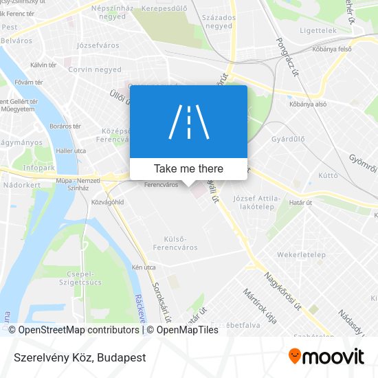 Szerelvény Köz map