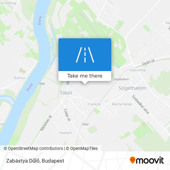 Zabástya Dűlő map