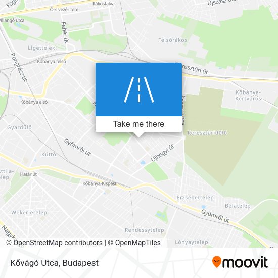 Kővágó Utca map