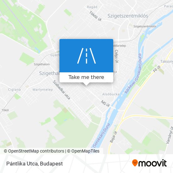 Pántlika Utca map