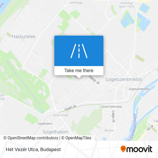 Hét Vezér Utca map