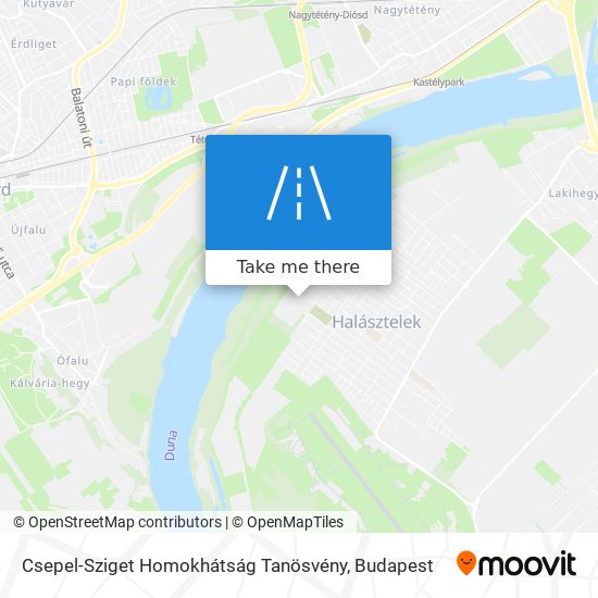 Csepel-Sziget Homokhátság Tanösvény map