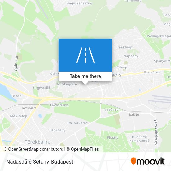 Nádasdűlő Sétány map